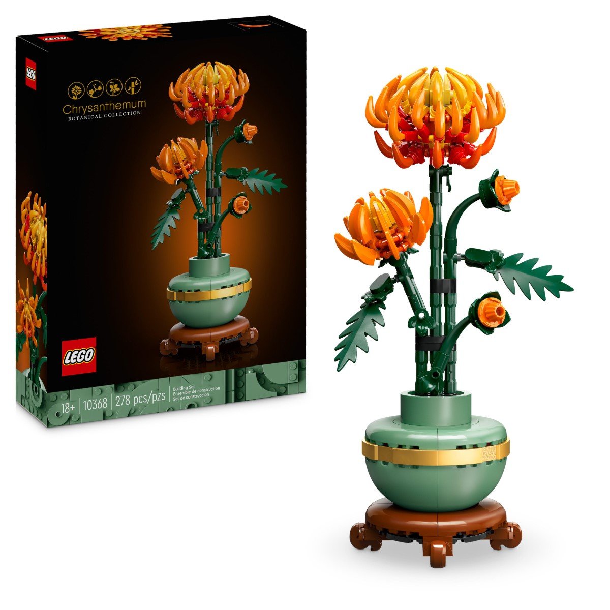 LEGO Icons Chryzantema, zestaw konstrukcyjny, 10368