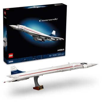 LEGO Icons, klocki samolot Concorde, 10318 - LEGO
