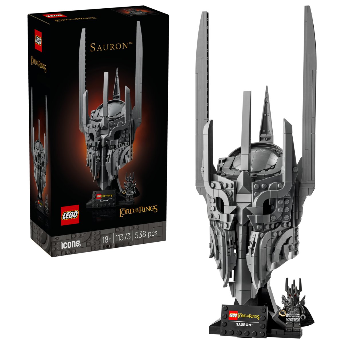 LEGO Icons, klocki, Władca pierścieni: Hełm Saurona, 11373