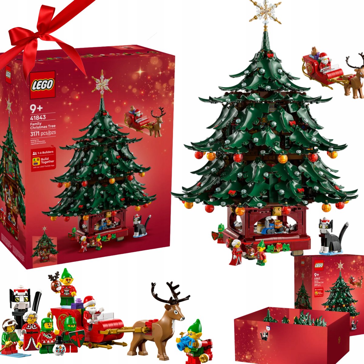 LEGO ICONS Rodzinna choinka Zestaw świąteczny PREZENT na Boże Narodzenie