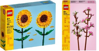 LEGO ICONS Słoneczniki 40524 + LEGO ICONS Kwitnąca wiśnia 40725 - LEGO