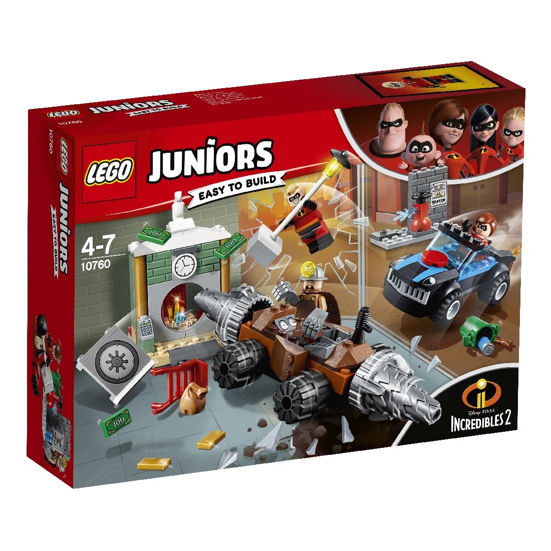 LEGO Juniors, klocki, Napad Człowieka Szpadla na bank, 10760