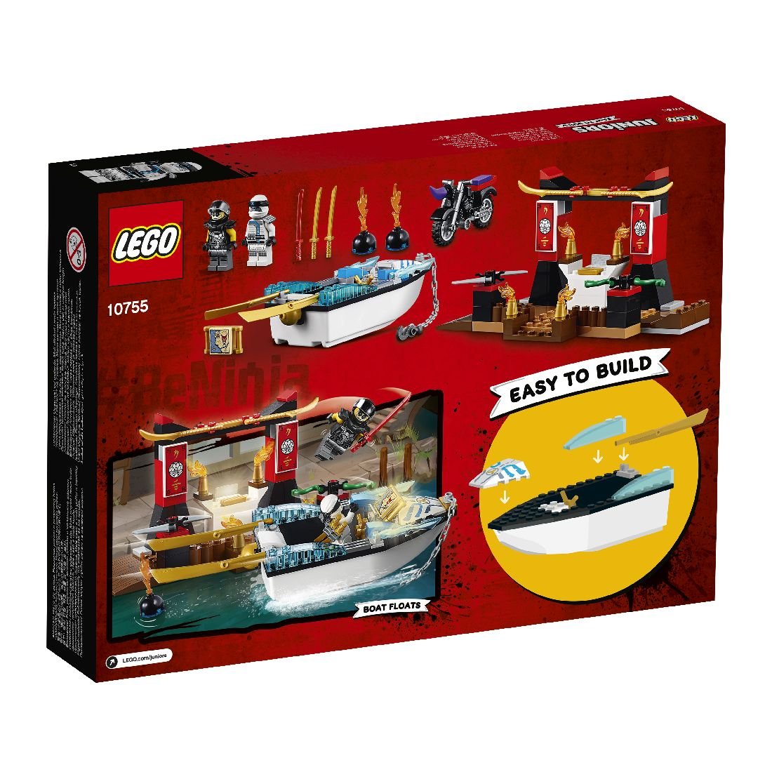 LEGO Juniors, klocki Wodny pościg Zane’a, 10755