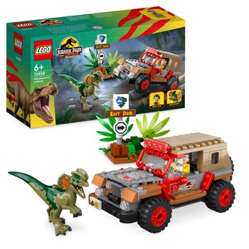 LEGO Jurassic Park, klocki, Zasadzka na dilofozaura, 76958 - LEGO