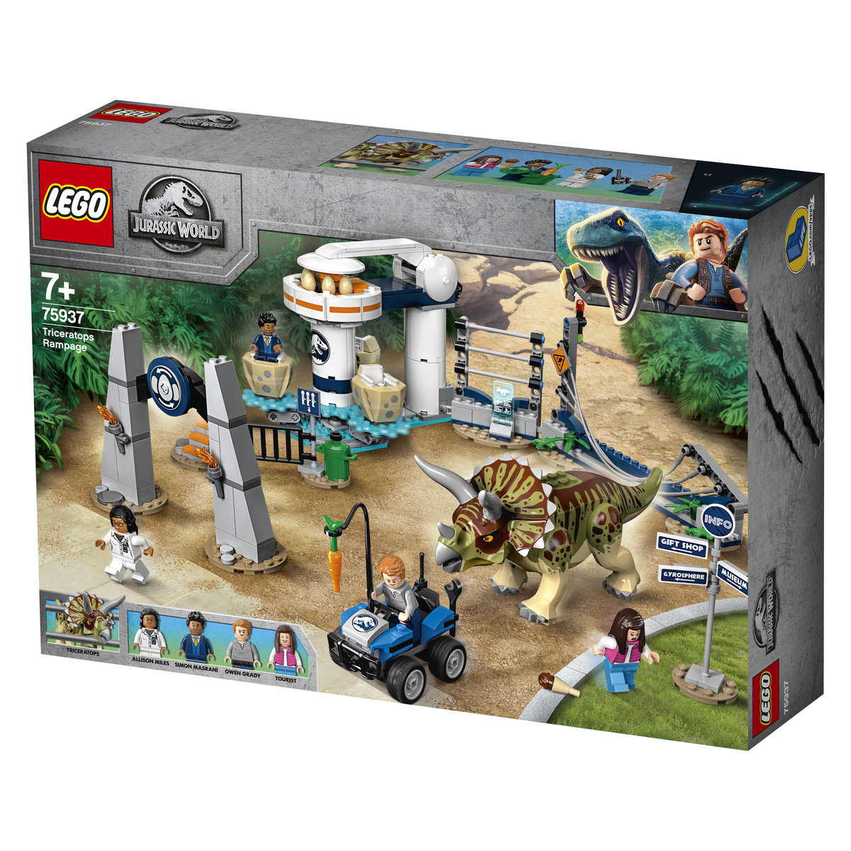 LEGO Jurassic World, klocki Atak triceratopsa, 75937