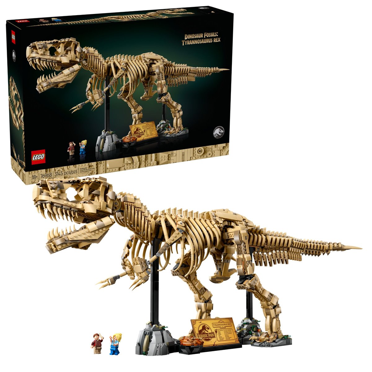 LEGO LEGO Jurassic World, klocki, Szkielety dinozaurów: tyranozaur, 76968