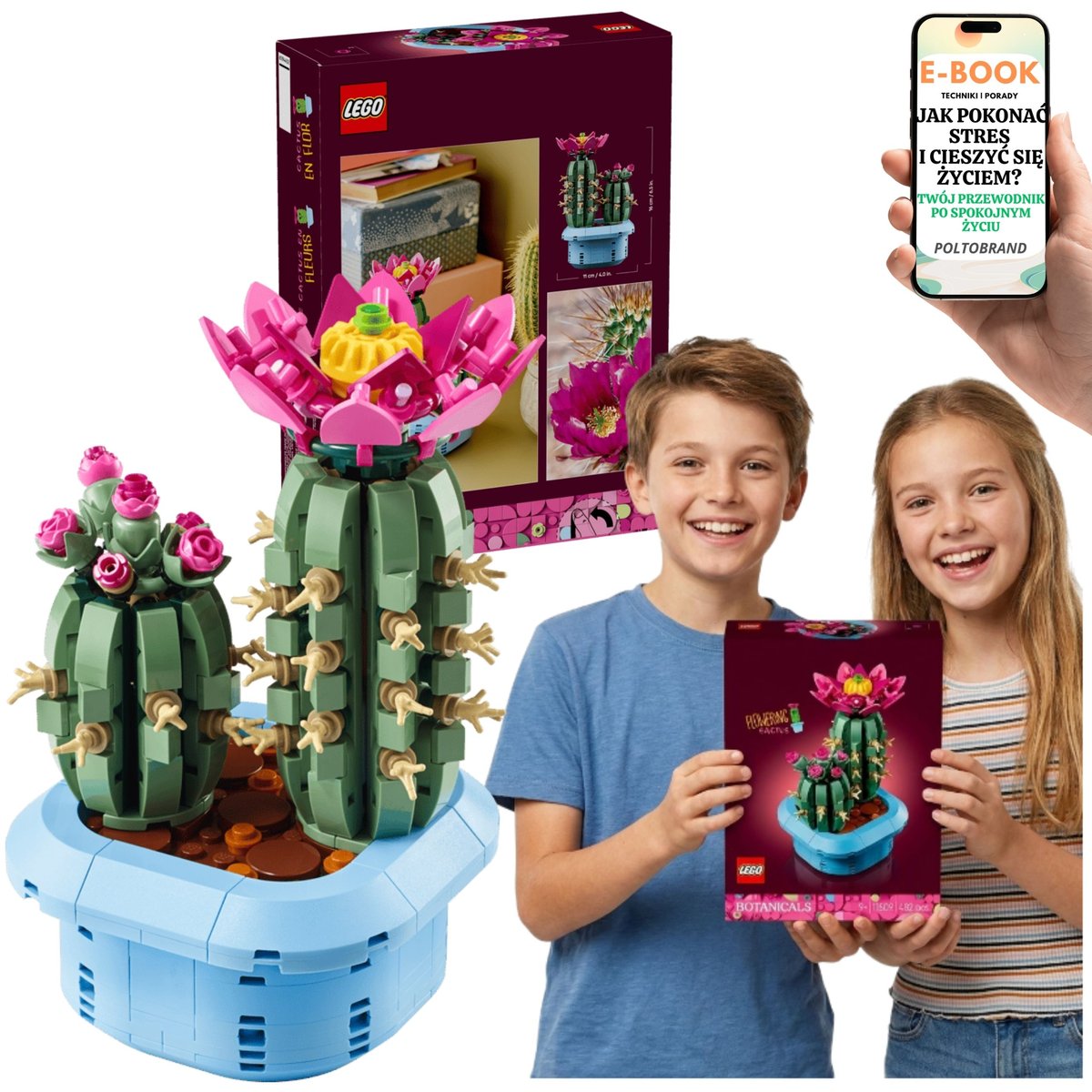 LEGO KAKTUS 11509 | LEGO Botanicals Dekoracja Pokoju Prezent Dla Córki Wnuczki + E-BOOK-1