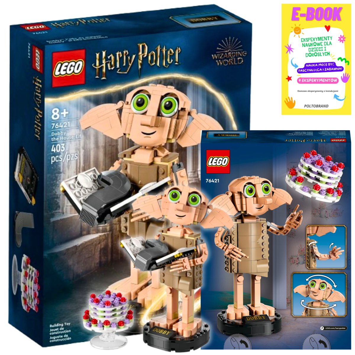 Lego Klocki Harry Potter - Zgredek Skrzat Domowy (76421) Klocki Na Prezent + Ebook