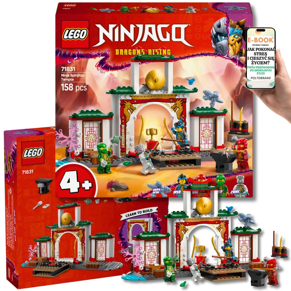 LEGO KLOCKI NINJAGO ŚWIĄTYNIA SPINJITZU NINJA - KLOCKI PREZENT 71831 + EBOOK-1