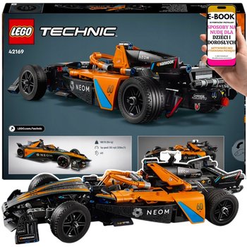 LEGO KLOCKI PREZENT TECHNIC | 42169 McLaren Formula E – Zbuduj wyścigówkę F1 z funkcją jazdy -Dla fanów Prędkości + EBOOK-3 - LEGO