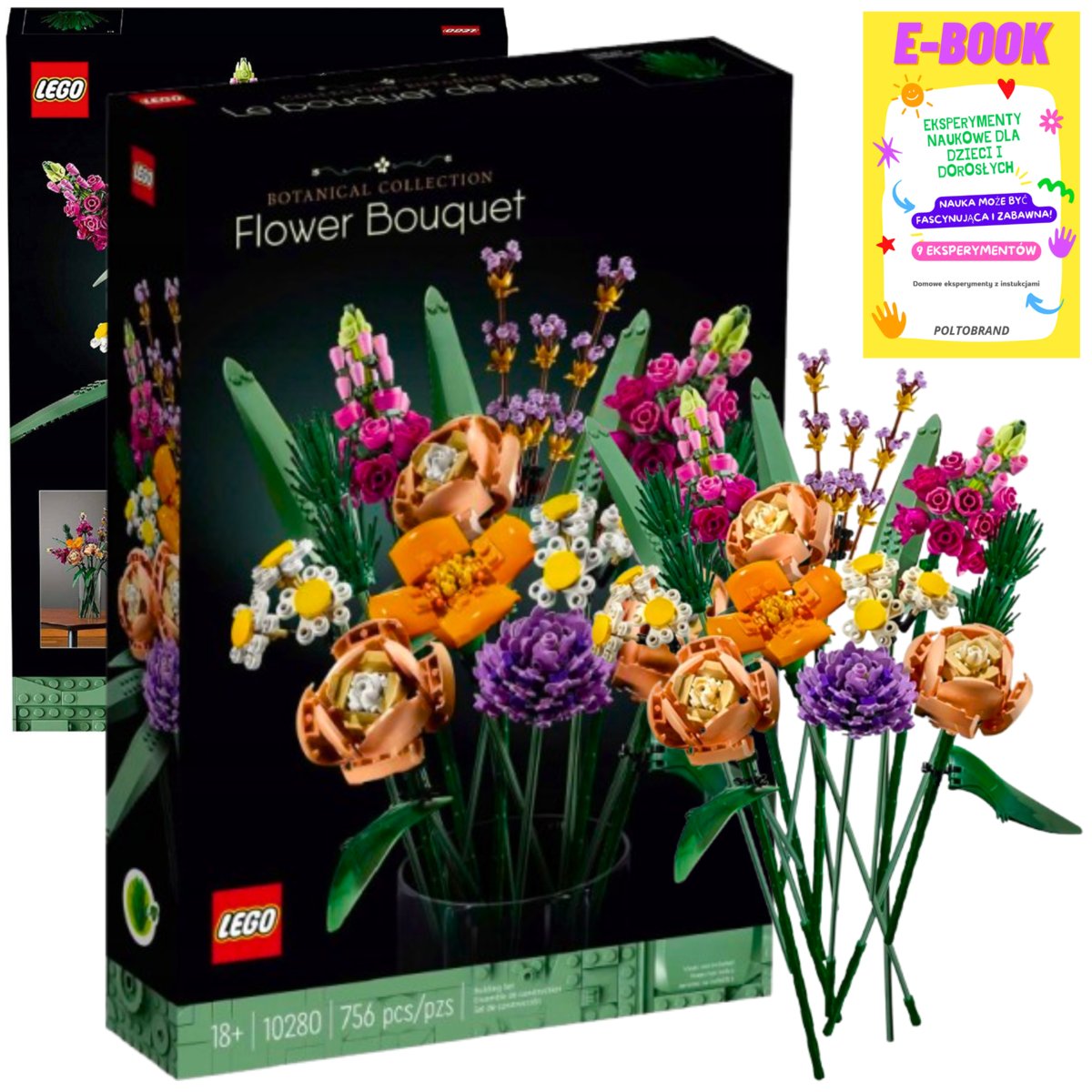 Lego Klocki Zestaw Botanical Collection - Bukiet Kwiatów (10280 ) Klocki Prezent + Ebook