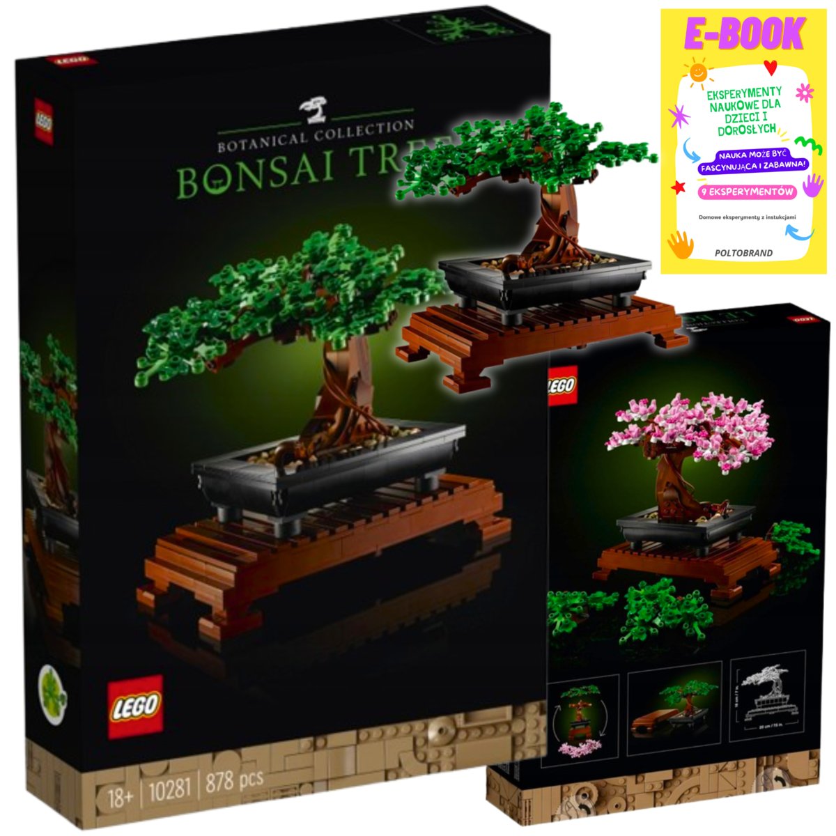 Lego Klocki Zestaw Botanical Collection - Drzewko Bonsai Tree Klocki Na Prezent (10281) + Ebook