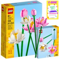 Lego Klocki Zestaw Icons - Kwiaty Lotosu Kwiat Na Prezent (40647) + Ebook LEGO