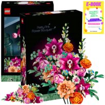 Lego Kwiaty Botanical Collection - Piękny Bukiet Różowych Kwiatów - Lego Prezent + Ebook