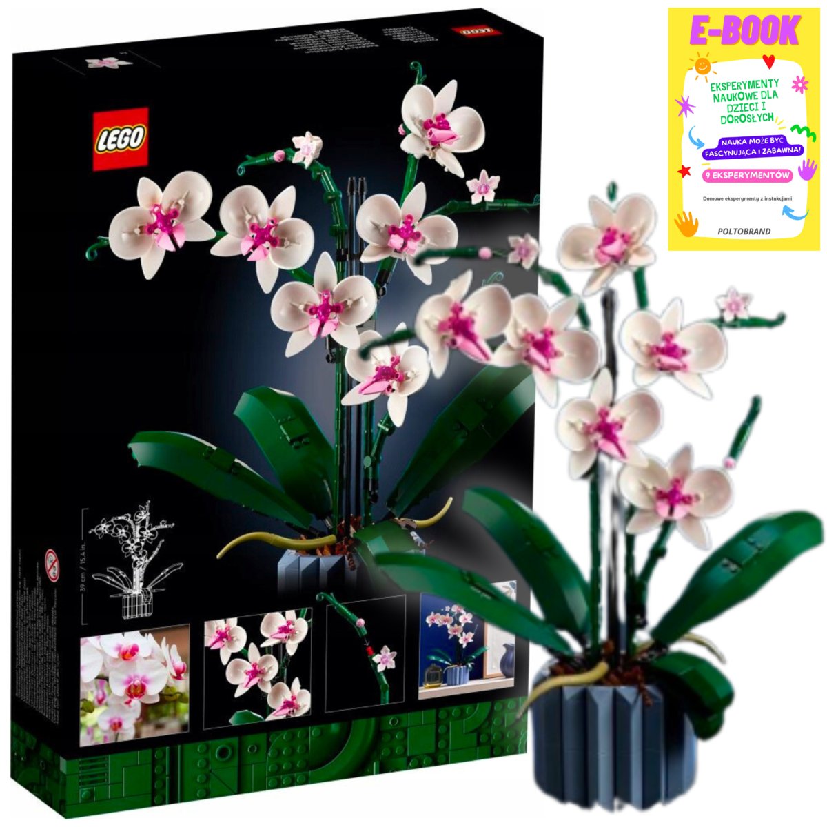 Lego Kwiaty Icons Orchidea Botanical - Orchidea Kwiat Na Prezent Dla Niej + Ebook