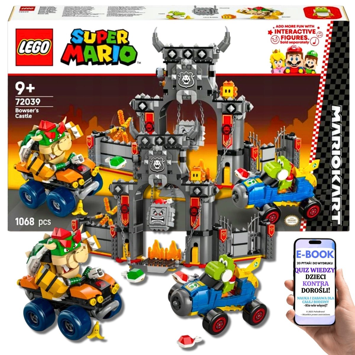 LEGO® Mario Kart™ Bowser vs Yoshi w wielkim zamku • Zestaw 72039 z torem, pojazdami i efektami gry | Lego Dla Dziecka Na Urodziny + EBOOK-2
