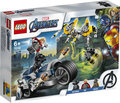 LEGO Marvel, Avengers, klocki Avengers Walka na motocyklu, 76142 - LEGO