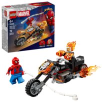 LEGO Marvel, klocki, Spider-Man kontra Ghost Rider na motocyklu, 76335 LEGO