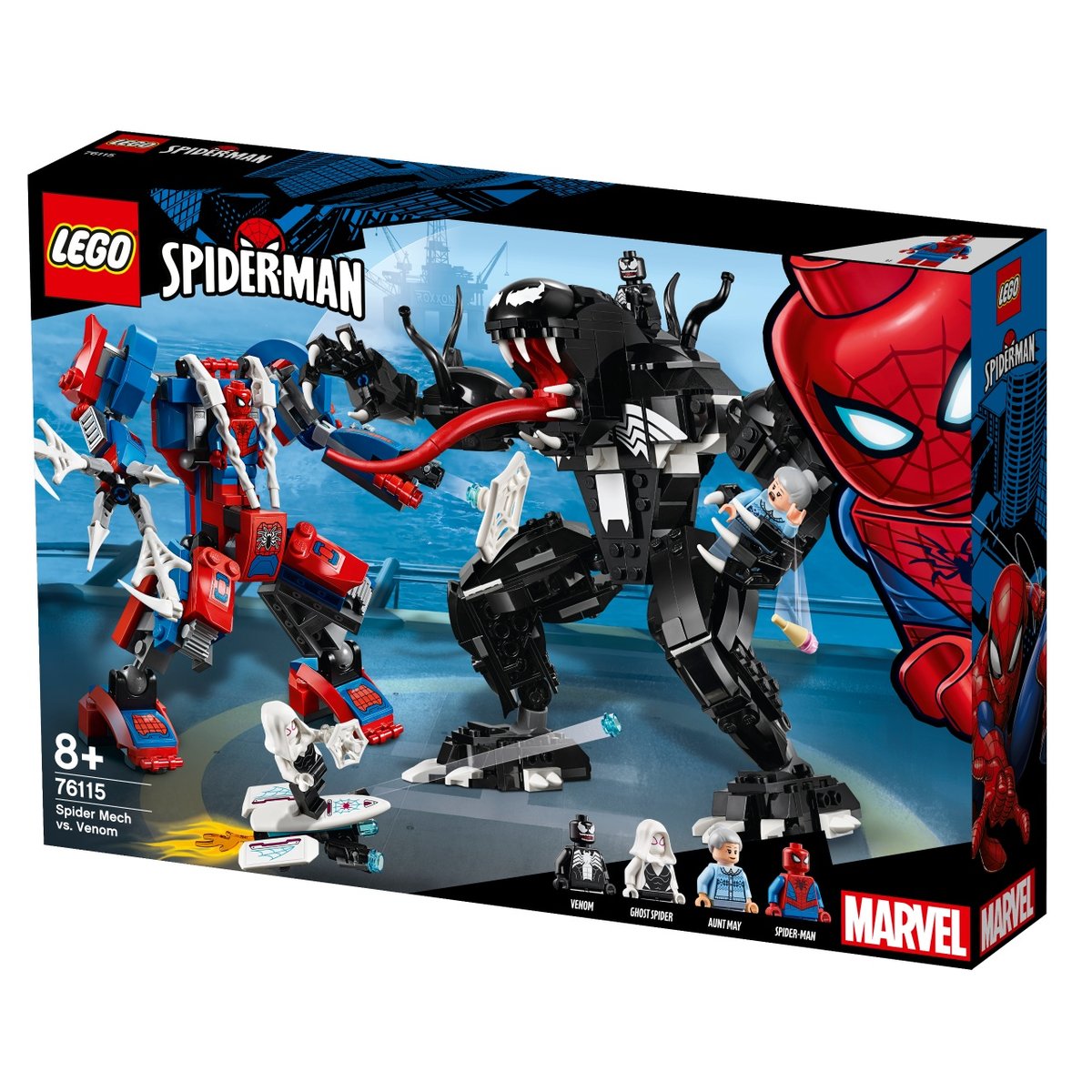 LEGO Marvel, klocki, Super Heroes, Marvel, Pajęczy Mech kontra Venom, 76115