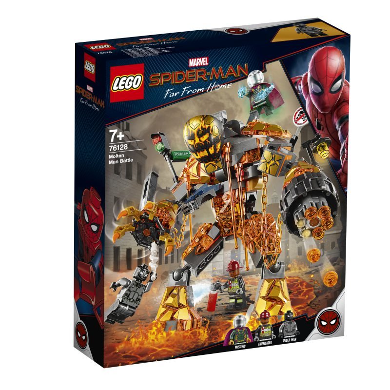 LEGO Marvel, Spider Man, klocki Bitwa z Molten Manem, 76128