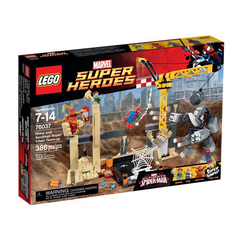 LEGO Marvel, Super Heroes, klocki Atak Rhino i Sandmana, 76037