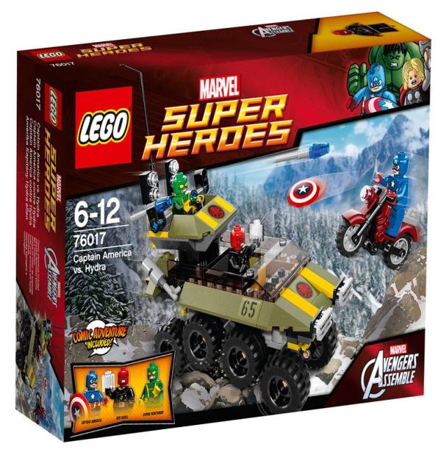 LEGO Marvel, Super Heroes, klocki Captain America kontra Hydra, 76017