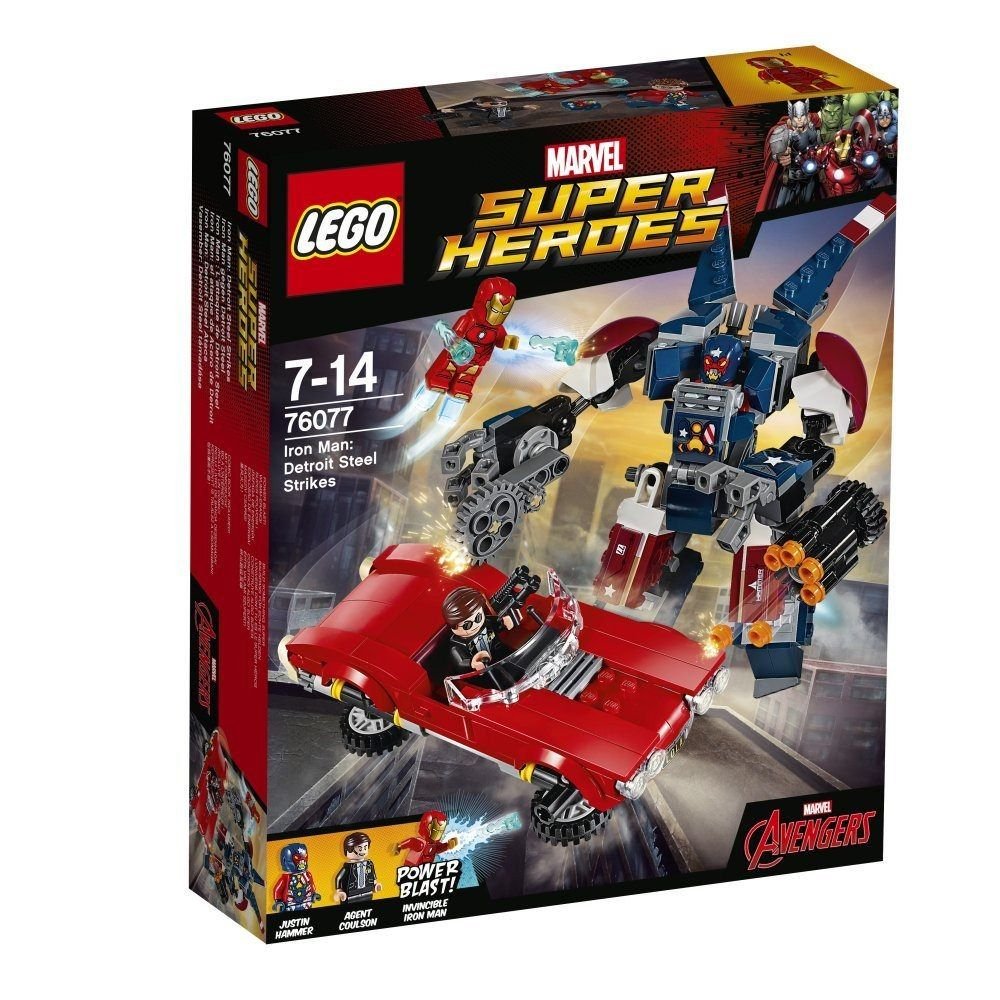 LEGO Marvel, Super Heroes, Klocki Iron Man: Detroit Steel atakuje, 76077