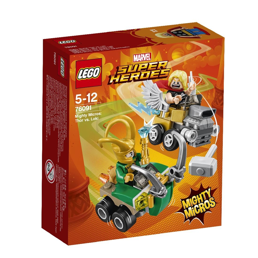 LEGO Marvel, Super Heroes, klocki Thor vs. Loki, 76091