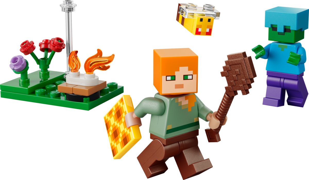 LEGO Minecraft, klocki, Potyczka Alex przy ognisku, 30732