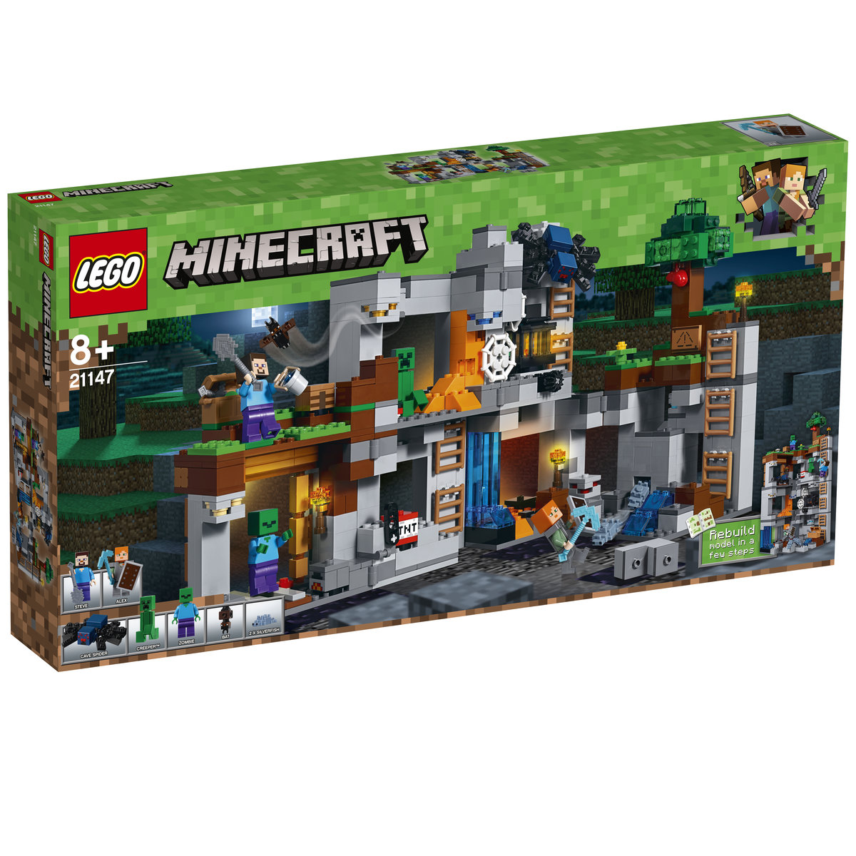 LEGO Minecraft, klocki Przygody na skale macierzystej, 21147