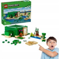 LEGO MINECRAFT OTWIERANY DOM NA PLAŻY ŻÓŁWI 21254 WOJOWNIK UTOPIEC ŻÓŁW
