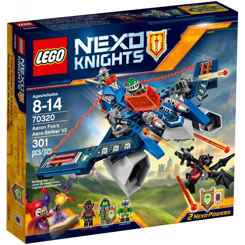 LEGO Nexo Knights, klocki Myśliwiec V2 Aarona, 70320