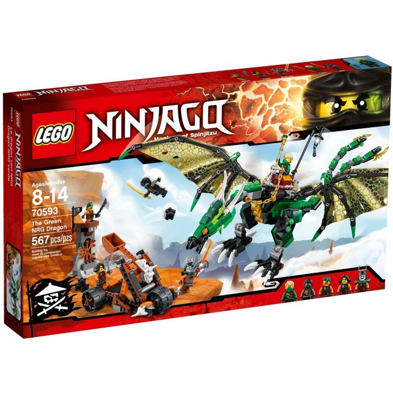 LEGO Ninjago, klocki Zielony smok NRG, 70593