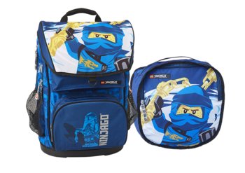 LEGO Ninjago, Plecak szkolny z torbą, Jay of Lightning Maxi, niebieski, 25L - LEGO