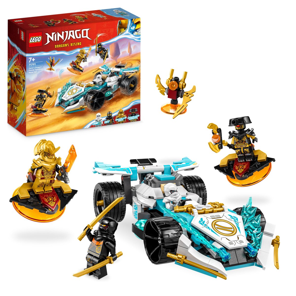 LEGO NINJAGO Smocza moc Zane'a — wyścigówka spinjitzu, 71791