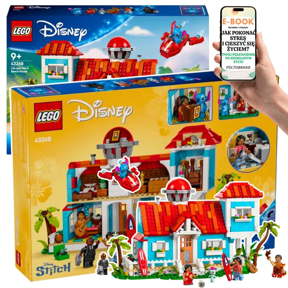 LEGO PREZENT DLA FANA DISNEYA | LEGO 43268- Domek Lilo i Stitcha + 5 figurek + statek kosmiczny + EBOOK-1