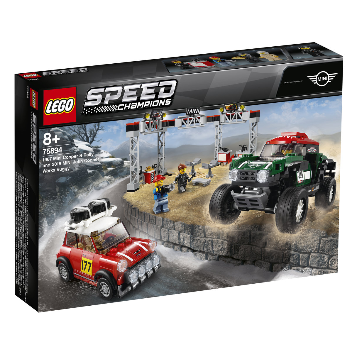 LEGO Speed Champions, 1967 Mini Cooper S Rally oraz 2018 MINI John Cooper Works Buggy, 75894