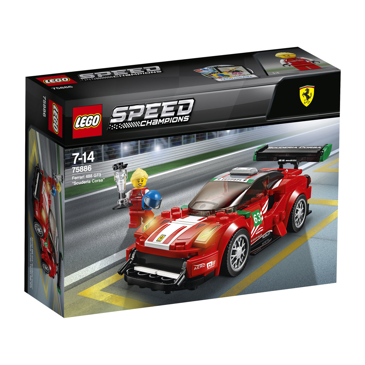 LEGO Speed Champions, klocki Ferrari 488 GT3, 75886
