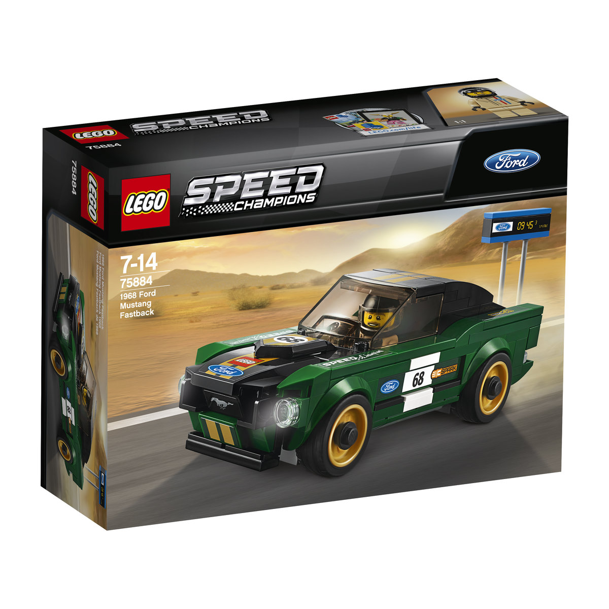 LEGO Speed Champions, klocki Ford Mustang Fastback, 75884