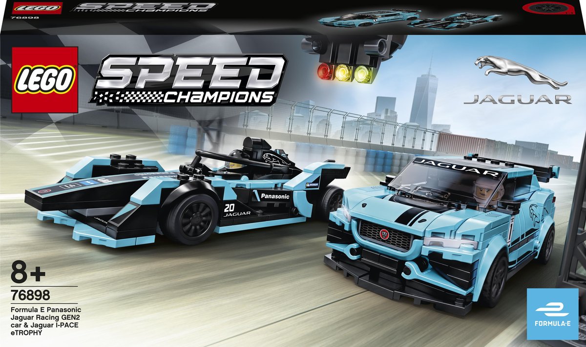 LEGO Speed Champions, klocki, Formula E Panasonic Jaguar Racing, 76898
