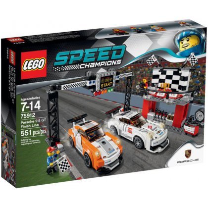 LEGO Speed Champions, klocki Porsche 911 GT linia mety, 75912