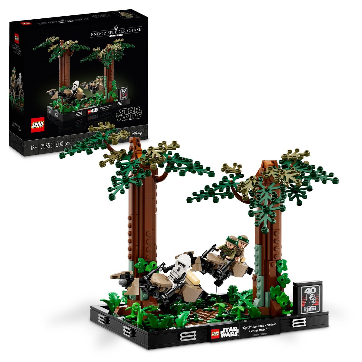LEGO Star Wars Diorama: Pościg na ścigaczu przez Endor, 75353