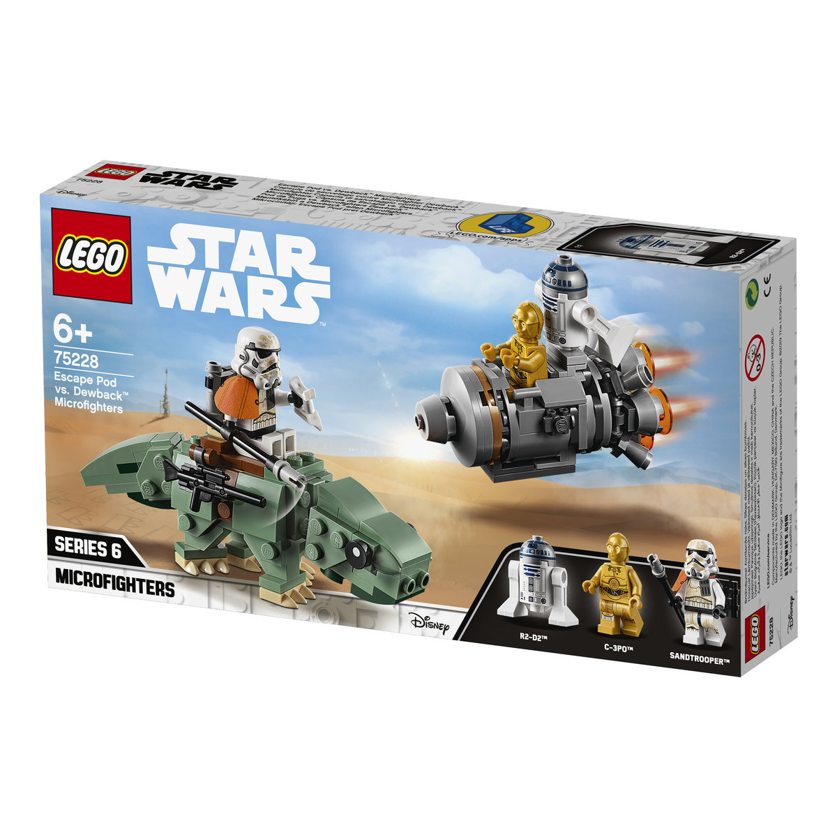 LEGO Star Wars, klocki Kapsuła ratunkowa kontra Dewback, 75228