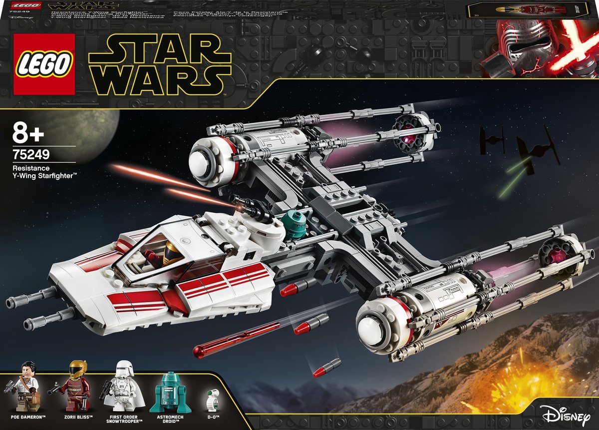 LEGO Star Wars, klocki Myśliwiec Y-Wing Ruchu Oporu, 75249