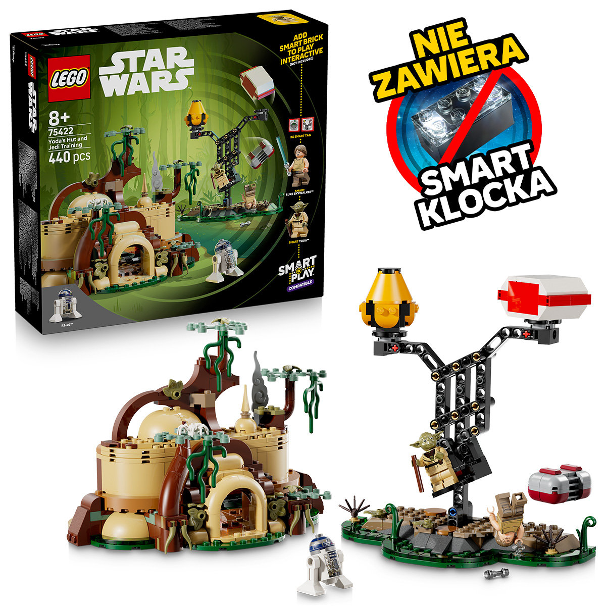 LEGO Star Wars™, klocki, SMART Play™: Chatka Yody i szkolenie Jedi, 75422