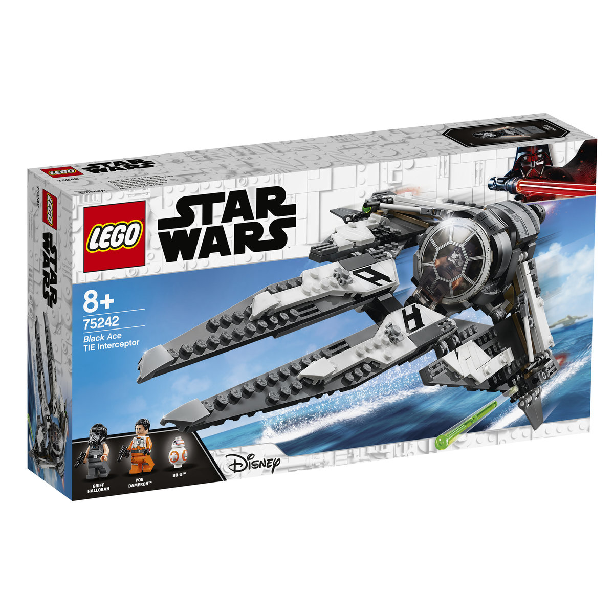 LEGO Star Wars, klocki TIE Interceptor Czarny As, 75242