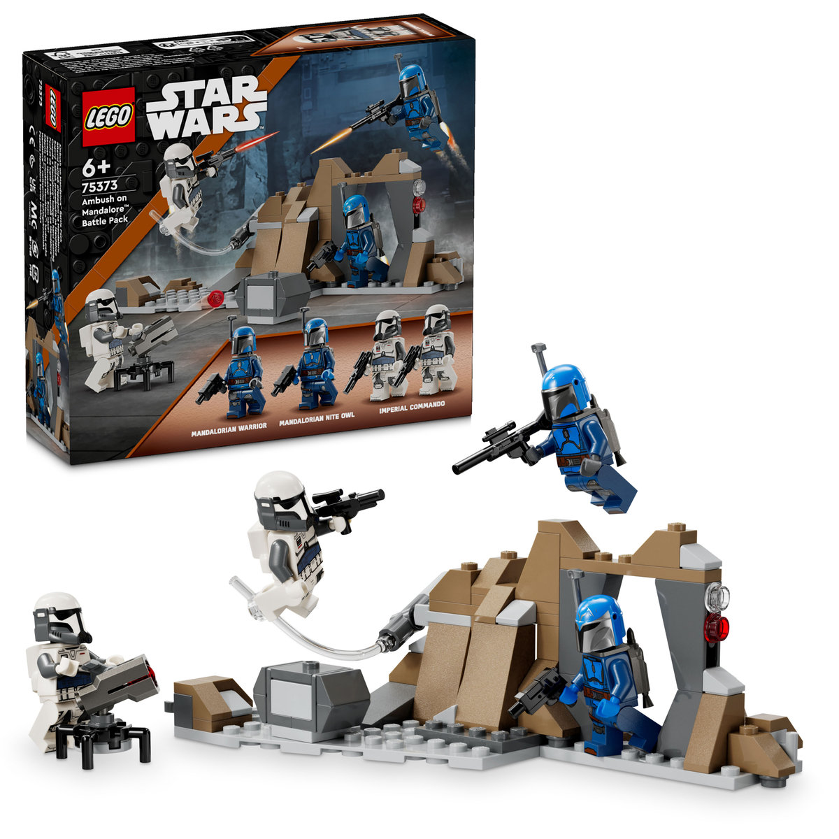 LEGO LEGO Star Wars, klocki, Zasadzka na Mandalorze — zestaw bitewny, 75373