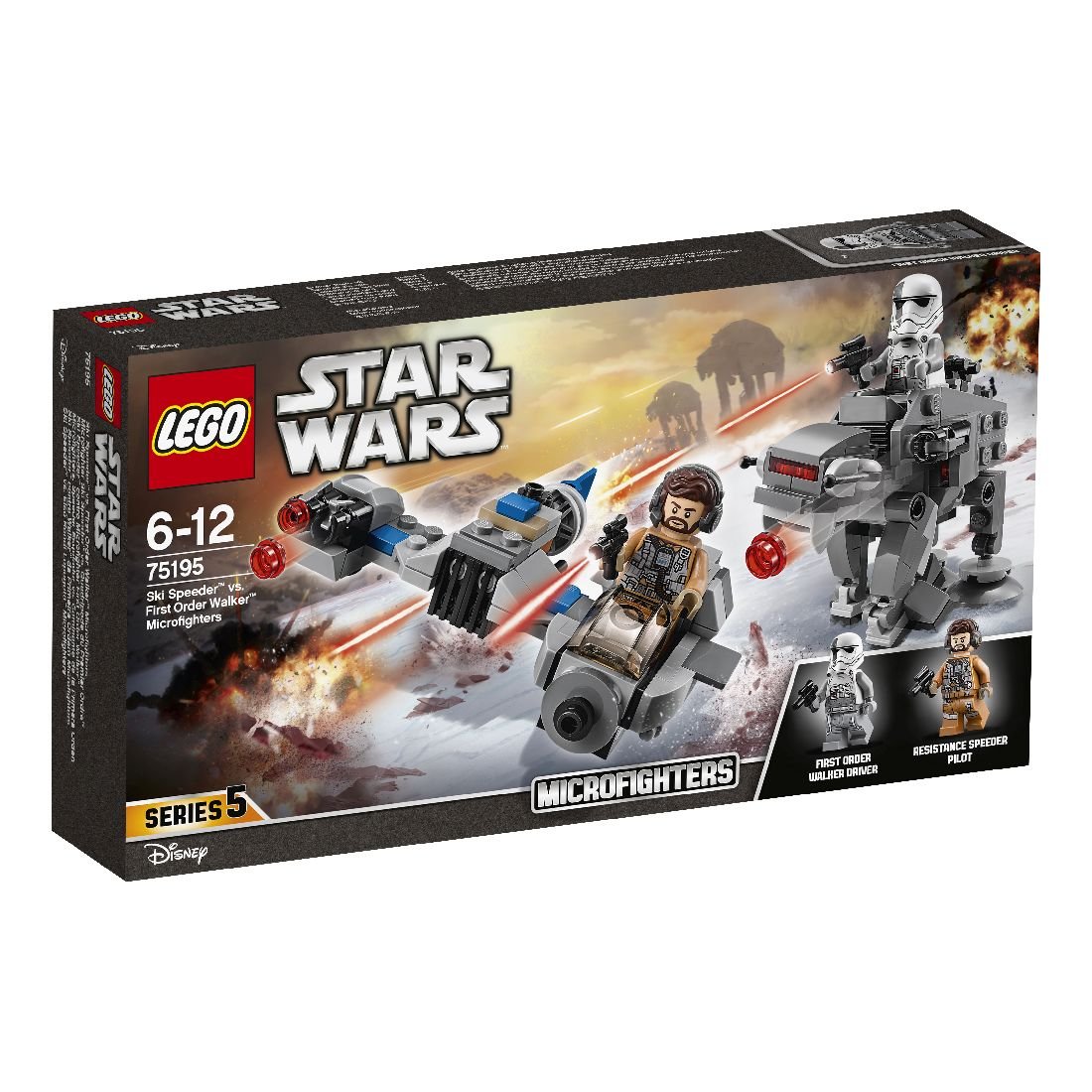 LEGO Star Wars, klockiSki Speeder kontra Maszyna krocząca Najwyższego Porządku, 75195