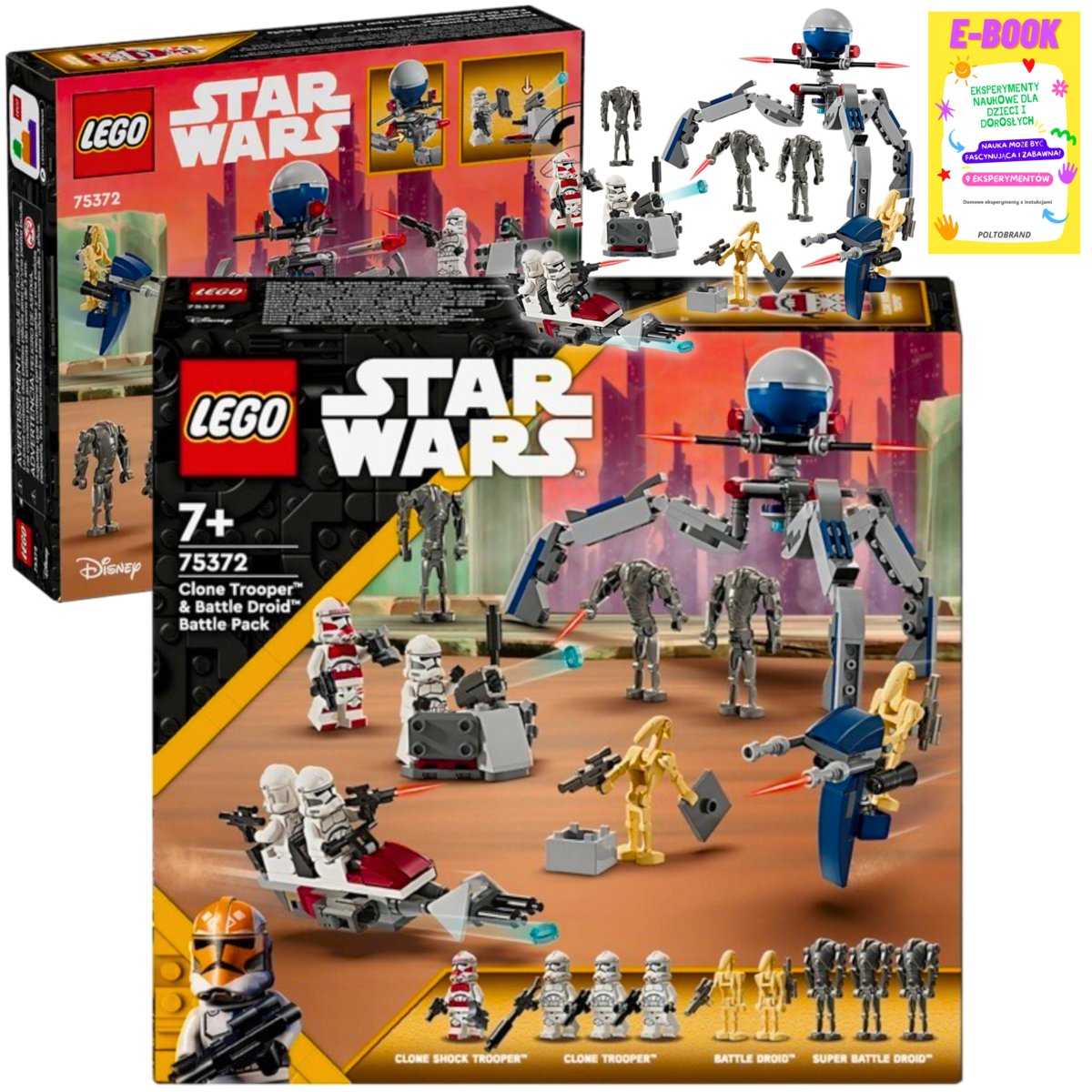 LEGO STAR WARS - ŻÓŁNIERZE ARMII KLONÓW (75372) KLOCKI PREZENT + EBOOK