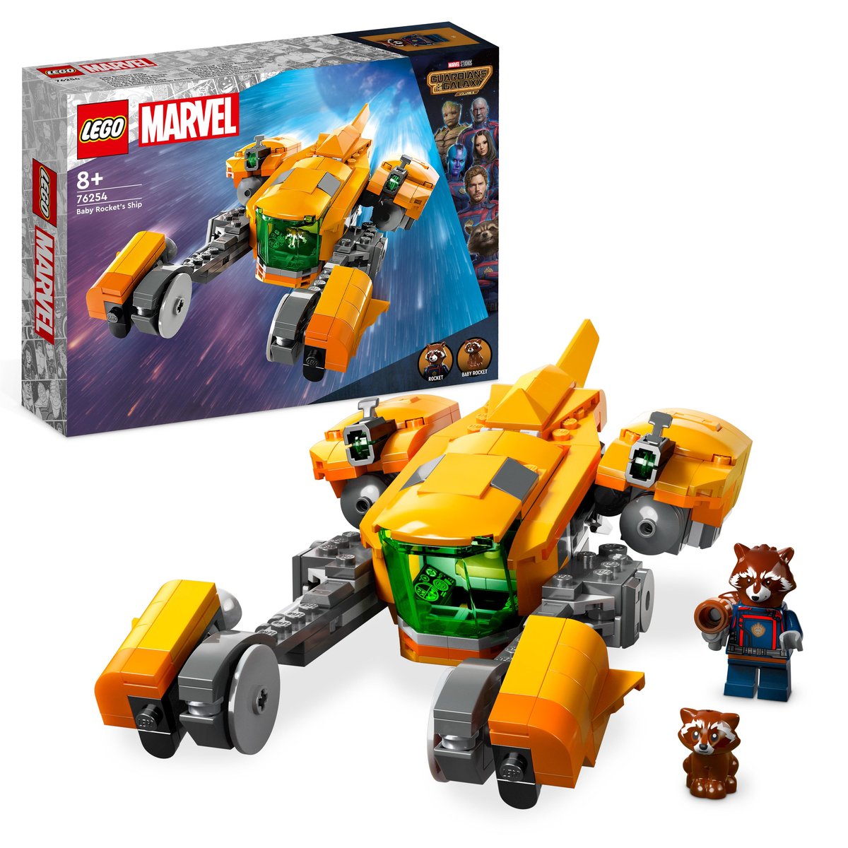 LEGO Super Heroes, Marvel, klocki, Statek kosmiczny małego Rocketa, 76254